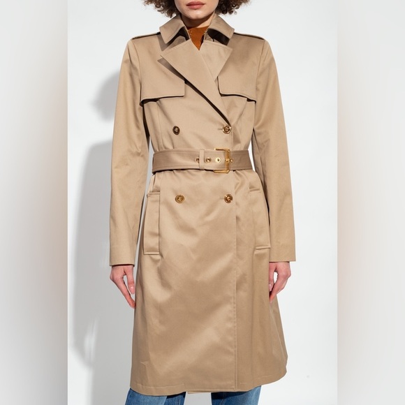 VERSACE Gabardine Belted Double Breasted Trench Coat Size 42 $3025 NWT - Picture 1 of 16